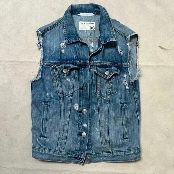 Rag & Bone Denim designer sleeveless vest xs - Picture 3 of 4